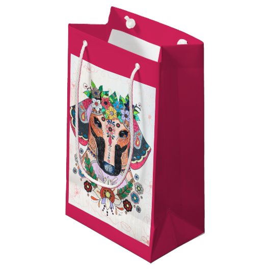 Sac cadeau Dachshund (Devant Angle)