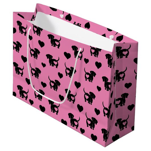 Sac cadeau Dachshund Love (Devant Angle)