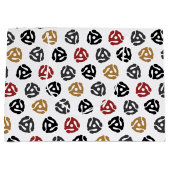 Sac cadeau d'adaptateur de disque vinyle rétro 45  (Devant)