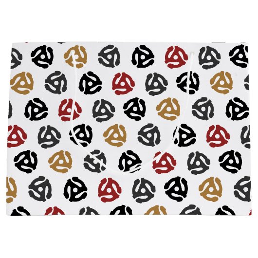 Sac cadeau d'adaptateur de disque vinyle rétro 45  (Devant)