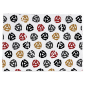 Sac cadeau d'adaptateur de disque vinyle rétro 45  (Dos)