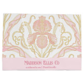 Sac cadeau d'affaires floral Art Nouveau rose (Dos)