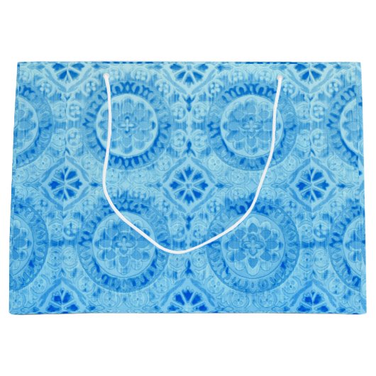 Sac cadeau Damask bleu (Devant)