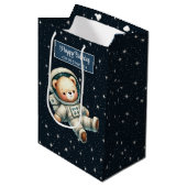 Sac cadeau d'anniversaire avec astronaute Teddy Be (Devant Angle)