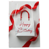 Sac cadeau d'anniversaire avec rubans et cœurs (Devant)