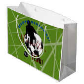 Sac cadeau d'anniversaire avec thème de football H (Dos Angle)