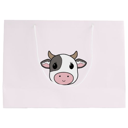 Sac cadeau d'anniversaire avec une jolie vache (Dos)