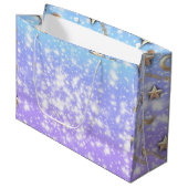 Sac cadeau d'anniversaire céleste | Design nocturn (Devant Angle)