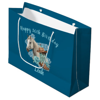 Sac cadeau d'anniversaire Cheval de l'Ouest – Nuit