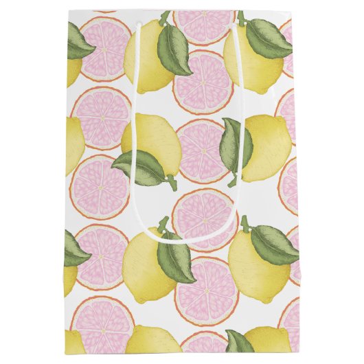 Sac cadeau d'anniversaire citron rose (Dos)