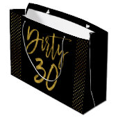 Sac cadeau d'anniversaire de 30 Gold Foil (Dos Angle)