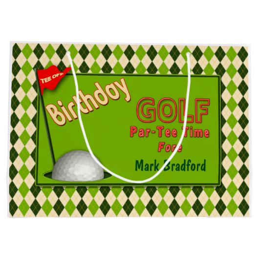 SAC CADEAU D'ANNIVERSAIRE DE GOLF (Dos)