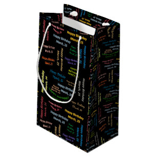 Sac cadeau d'anniversaire du 25 mars