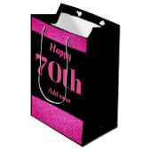 Sac cadeau d'anniversaire élégant et joliment pers (Devant Angle)