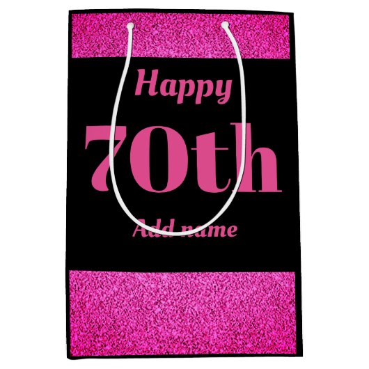 Sac cadeau d'anniversaire élégant et joliment pers (Devant)