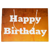 Sac cadeau d'anniversaire Gold heureux (Devant)