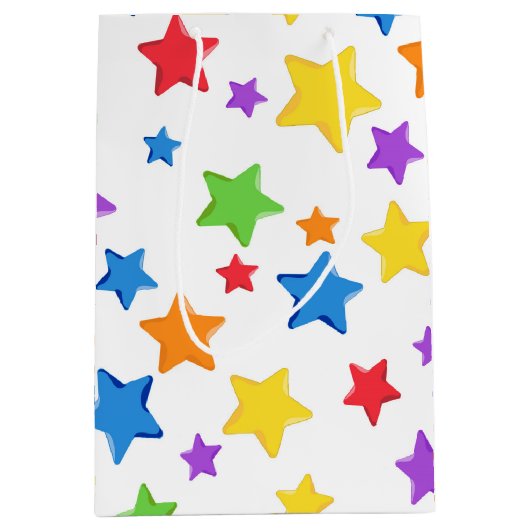 Sac cadeau d'anniversaire Multi Color Star (Devant)