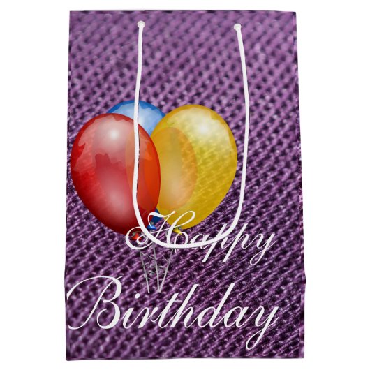 Sac cadeau d'anniversaire - Petit, brillant (Dos)