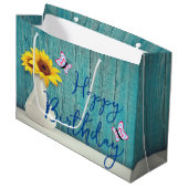 Sac cadeau d'anniversaire - Petit, brillant (Devant Angle)