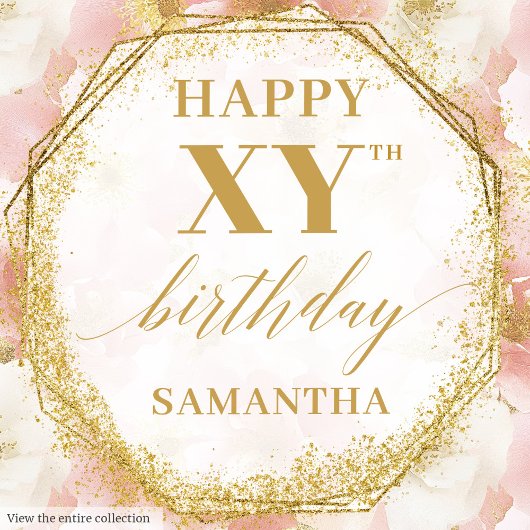 Sac cadeau d'anniversaire pour Boho rose pâle