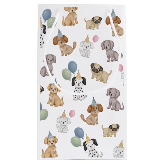 Sac cadeau d'anniversaire pour fête de chiots (Dos)