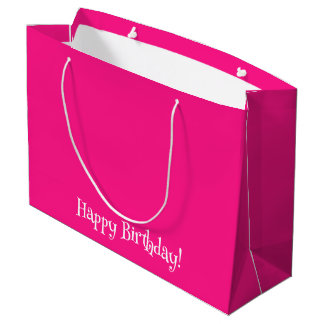Sac cadeau d'anniversaire rose heureux