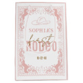 Sac cadeau d'anniversaire rose Premier Rodéo - Wes (Devant)
