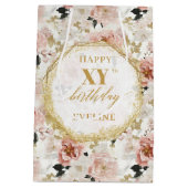 Sac cadeau d'anniversaire rougeâtre rose rousse gl (Dos)