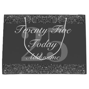 Sac cadeau d'anniversaire spécial personnalisé 25e