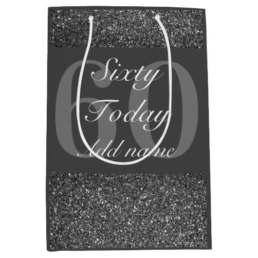 Sac cadeau d'anniversaire spécial personnalisé 60e (Devant)
