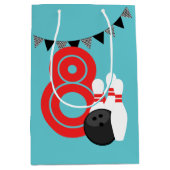 Sac cadeau d'anniversaire turquoise Blue Retro Bow (Devant)