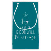 Sac cadeau d'arbre de Noël typographique (Dos)