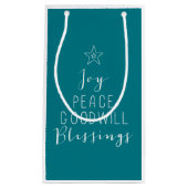 Sac cadeau d'arbre de Noël typographique (Devant)