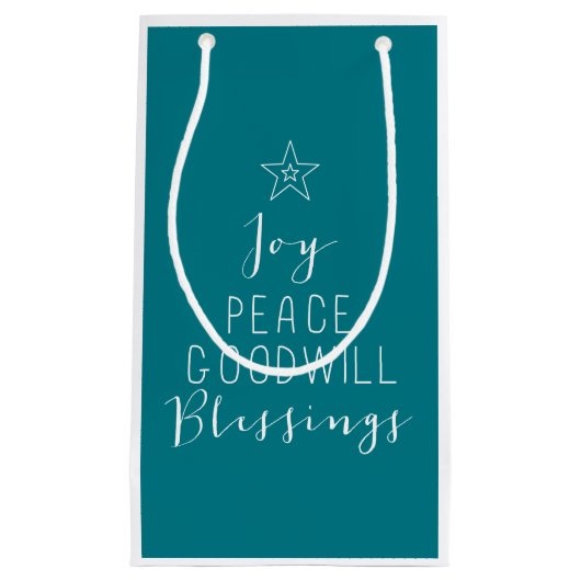 Sac cadeau d'arbre de Noël typographique (Devant)