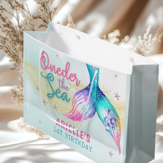 Sac cadeau de 1er anniversaire Queue de sirène sou