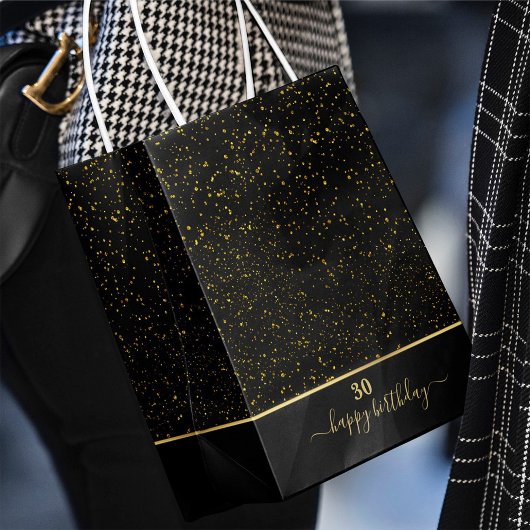 Sac cadeau de 30e anniversaire de parties scintill