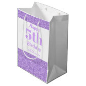 Sac cadeau de 5e anniversaire élégant et personnal (Devant Angle)