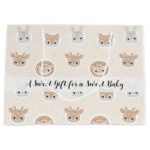 Sac cadeau de Baby Shower avec motif d'animaux de