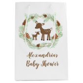 Sac cadeau de Baby shower de cerfs de bois (Devant)