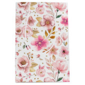 Sac cadeau de Baby shower rose pâle (Devant)