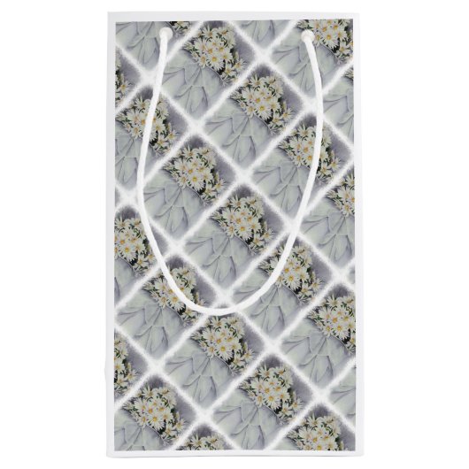 SAC CADEAU DE BOUQUET BLANC DAISÉ (Dos)