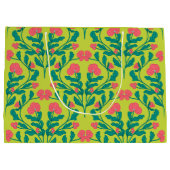 Sac Cadeau de Branche de Fleur Vert Citron (Dos)