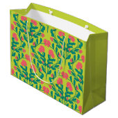Sac Cadeau de Branche de Fleur Vert Citron (Dos Angle)