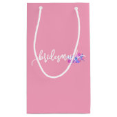 Sac cadeau de calligraphie de mariage de demoisell (Dos)