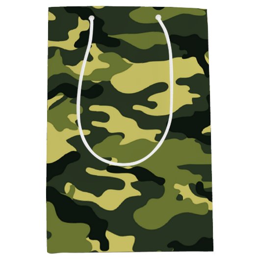 Sac cadeau de camouflage vert (Devant)