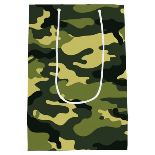 Sac cadeau de camouflage vert (Dos)