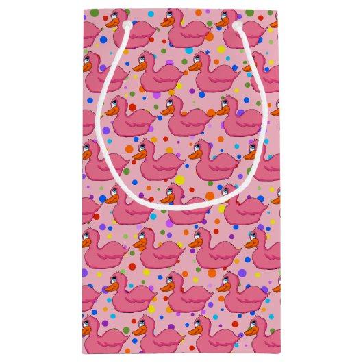 Sac cadeau de canard rose (Dos)