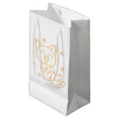 Sac cadeau de chat tiré à la main (Devant Angle)