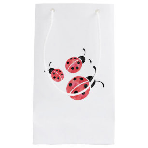 Sac cadeau de coccinelle aquarelle