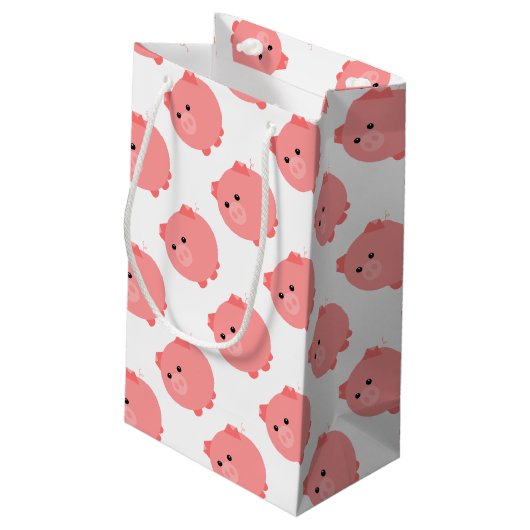 Sac cadeau de cochon de Cube Chubby (Dos Angle)